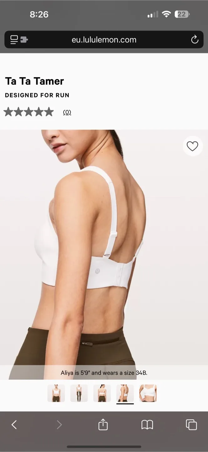 Lululemon Athletica The Ta Ta Tamer Adjustable Sports Bra - BNWT image indicator(7)