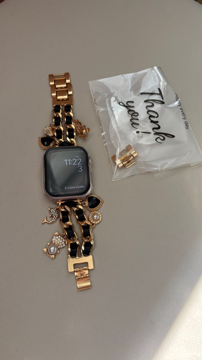 Gold Chain Watch Band with Charms - photo 2