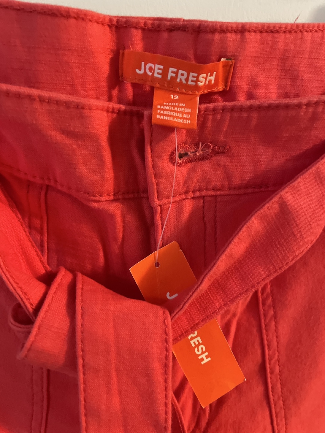 Brand new Joe Fresh Red Cropped Pants - Size 12 - photo 2