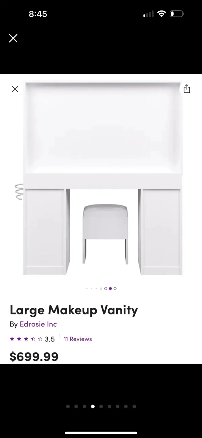 White Makeup Vanity Table image indicator(4)