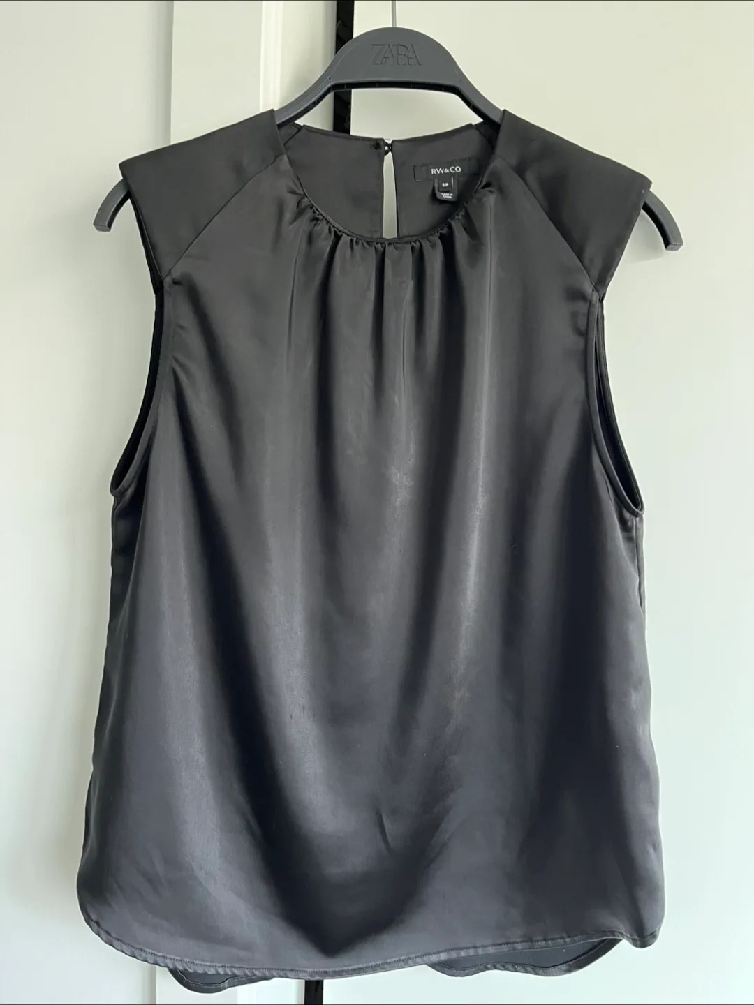 RW&CO. Black Satin Top thumbnail