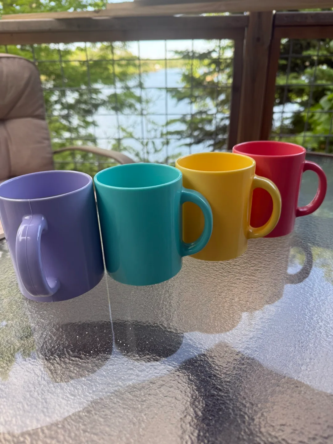 Set of colourful mugs thumbnail