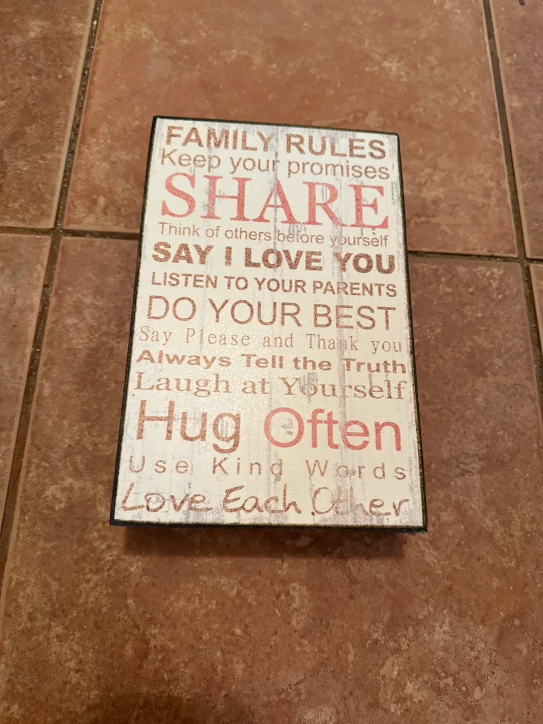 Wooden Family Rules Sign thumbnail