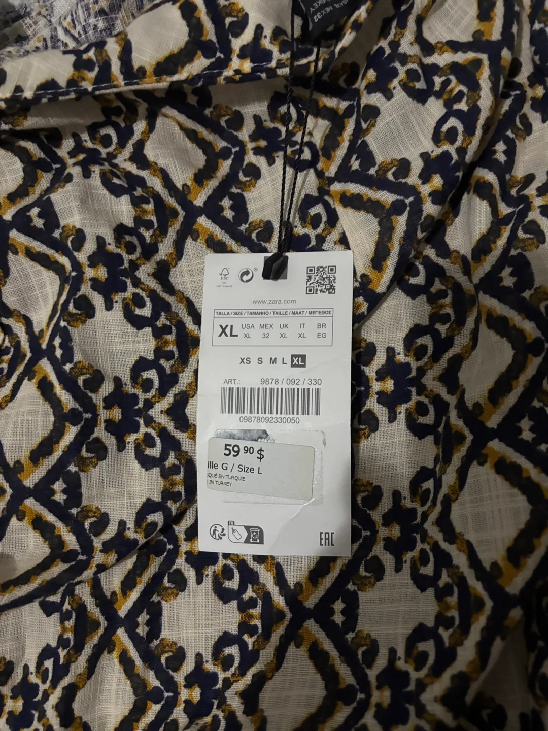 Zara Wrap Style Miniskirt with Beaded Hem image indicator(5)