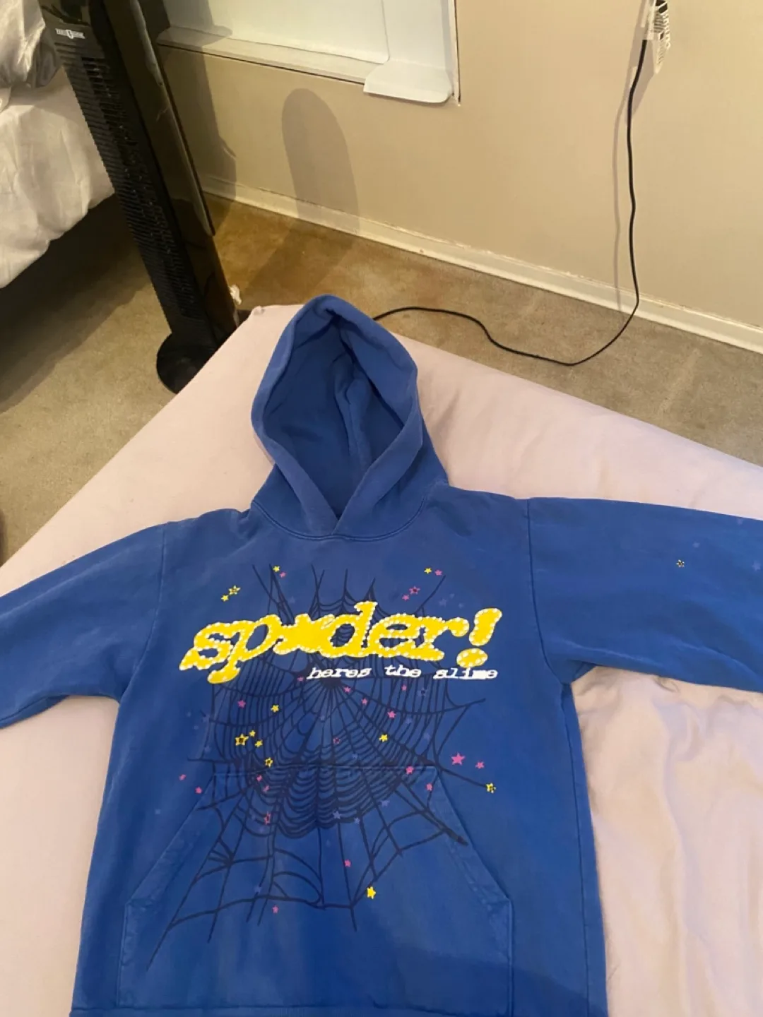 Blue spider hoodie size small thumbnail
