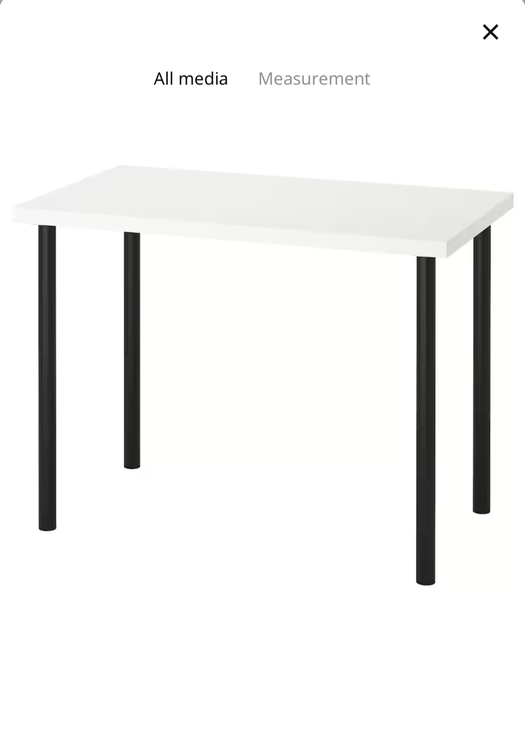 White Desk with Black Legs