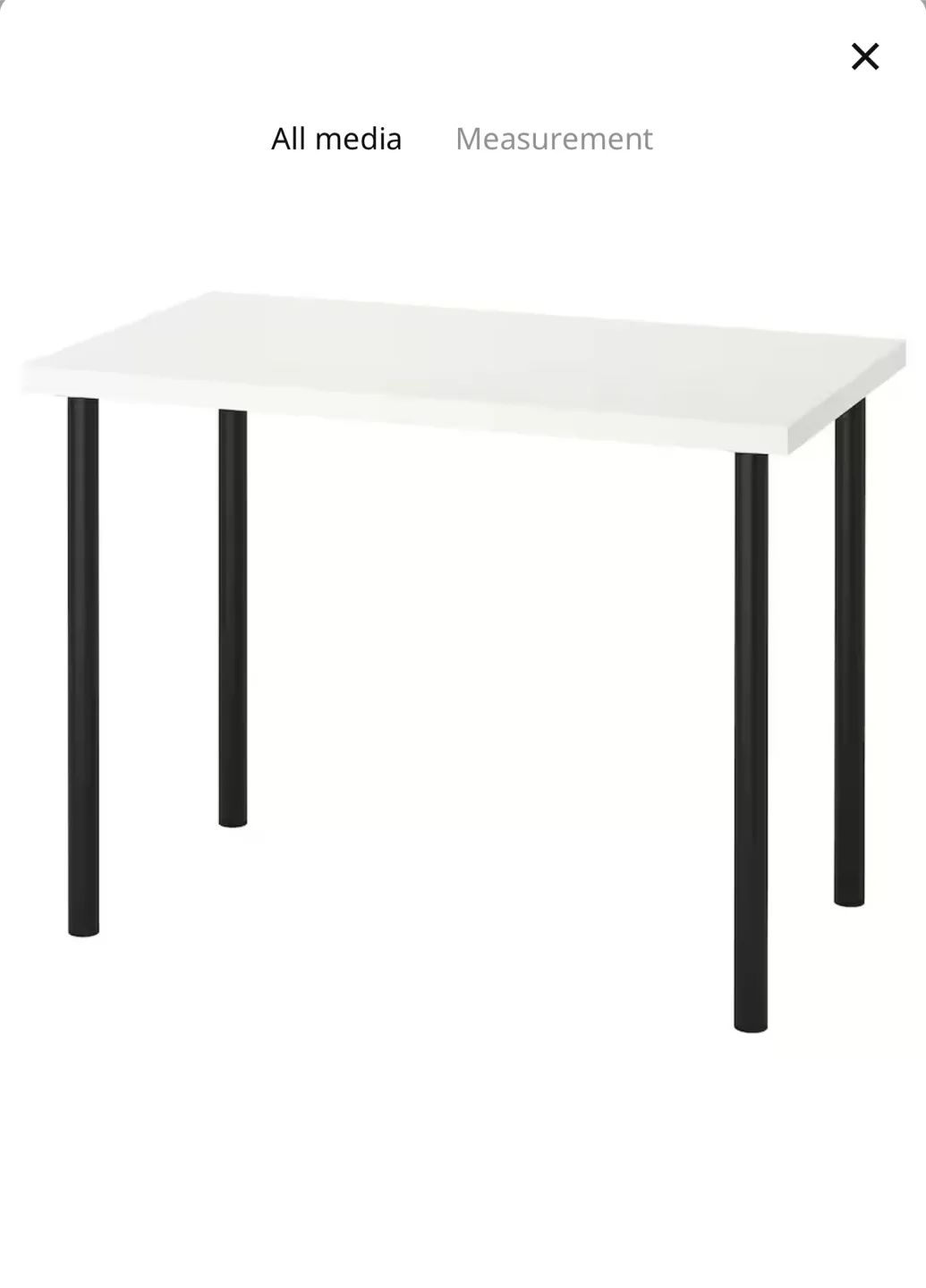 White Desk with Black Legs thumbnail