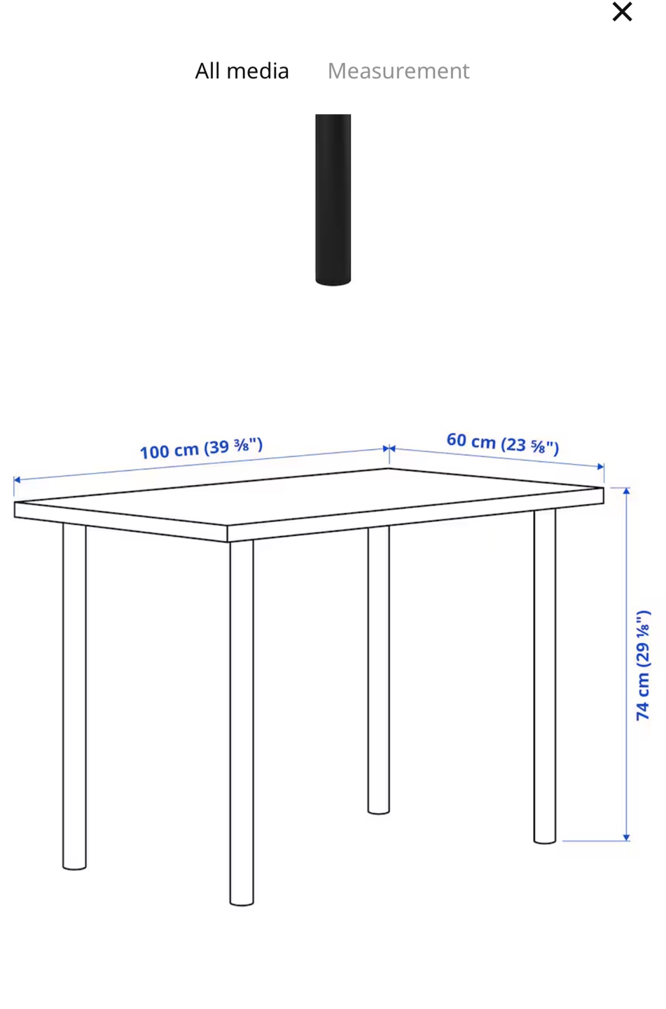 White Desk with Black Legs - photo 2