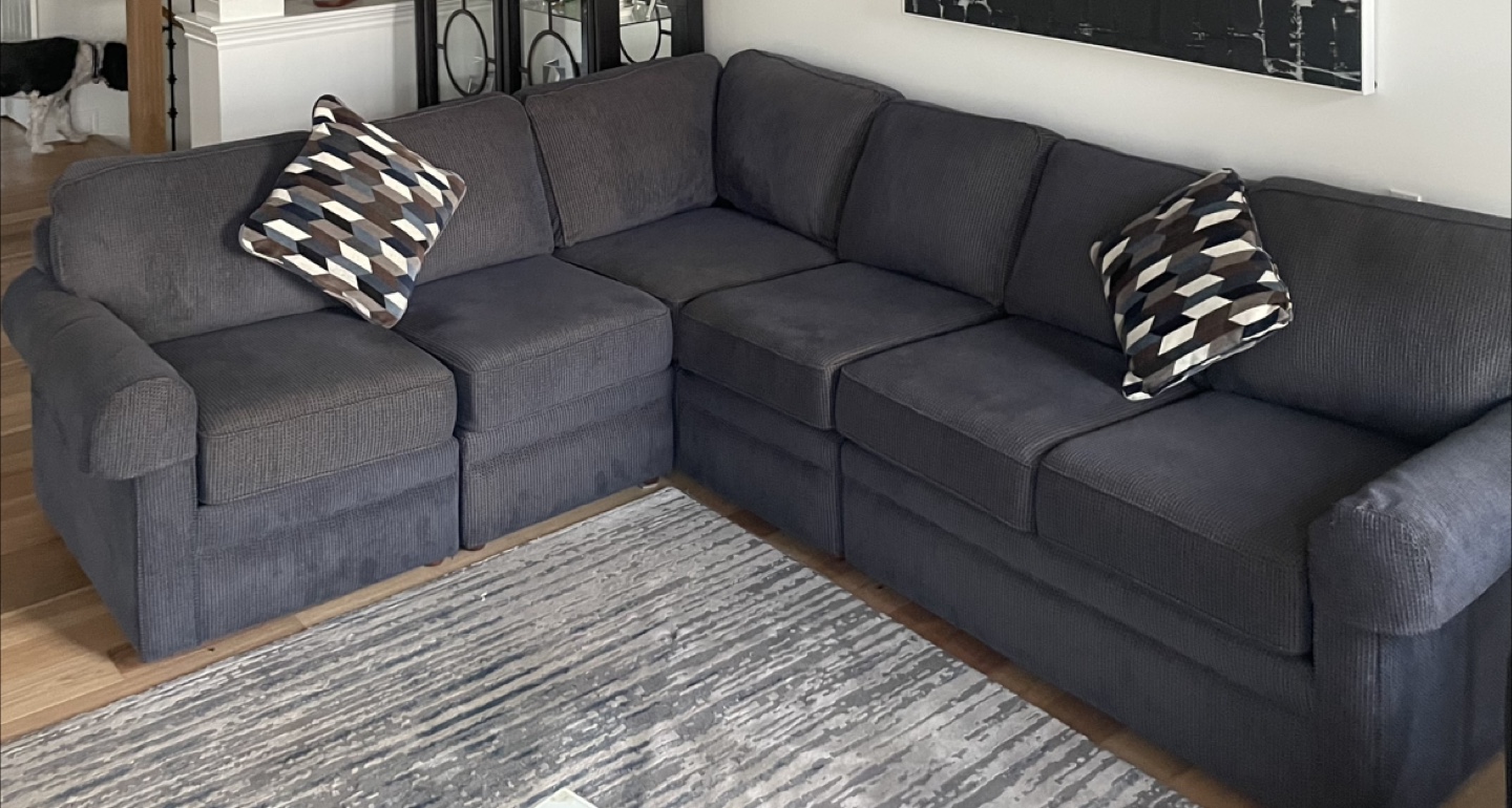 Lazy Boy Sectional Sofa-Blue
