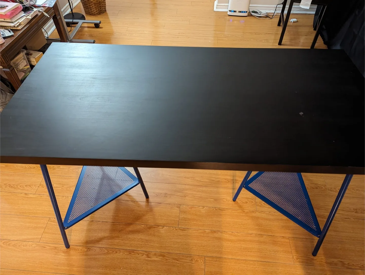 IKEA Black Dinning table with Blue Accents image indicator(2)