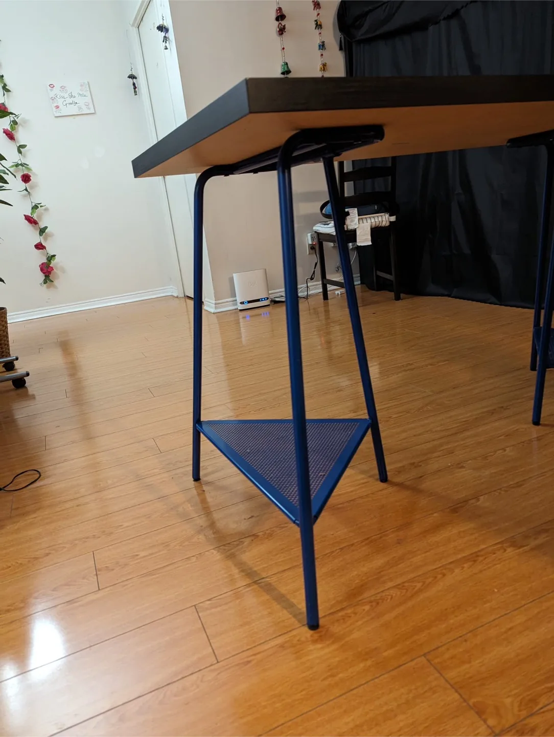 IKEA Black Dinning table with Blue Accents image indicator(4)