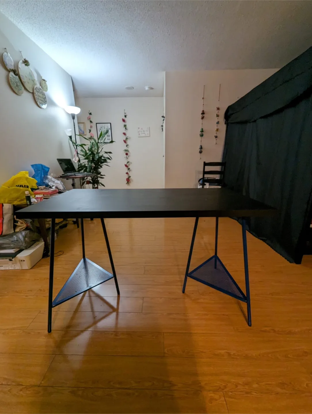 IKEA Black Dinning table with Blue Accents image indicator(6)