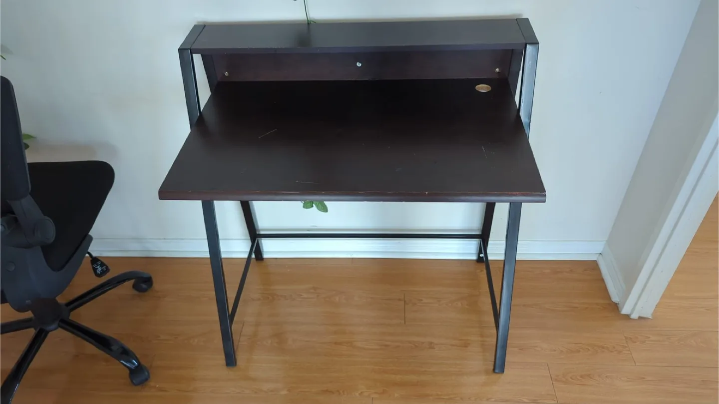 Dark Brown 2 Tier Desk thumbnail