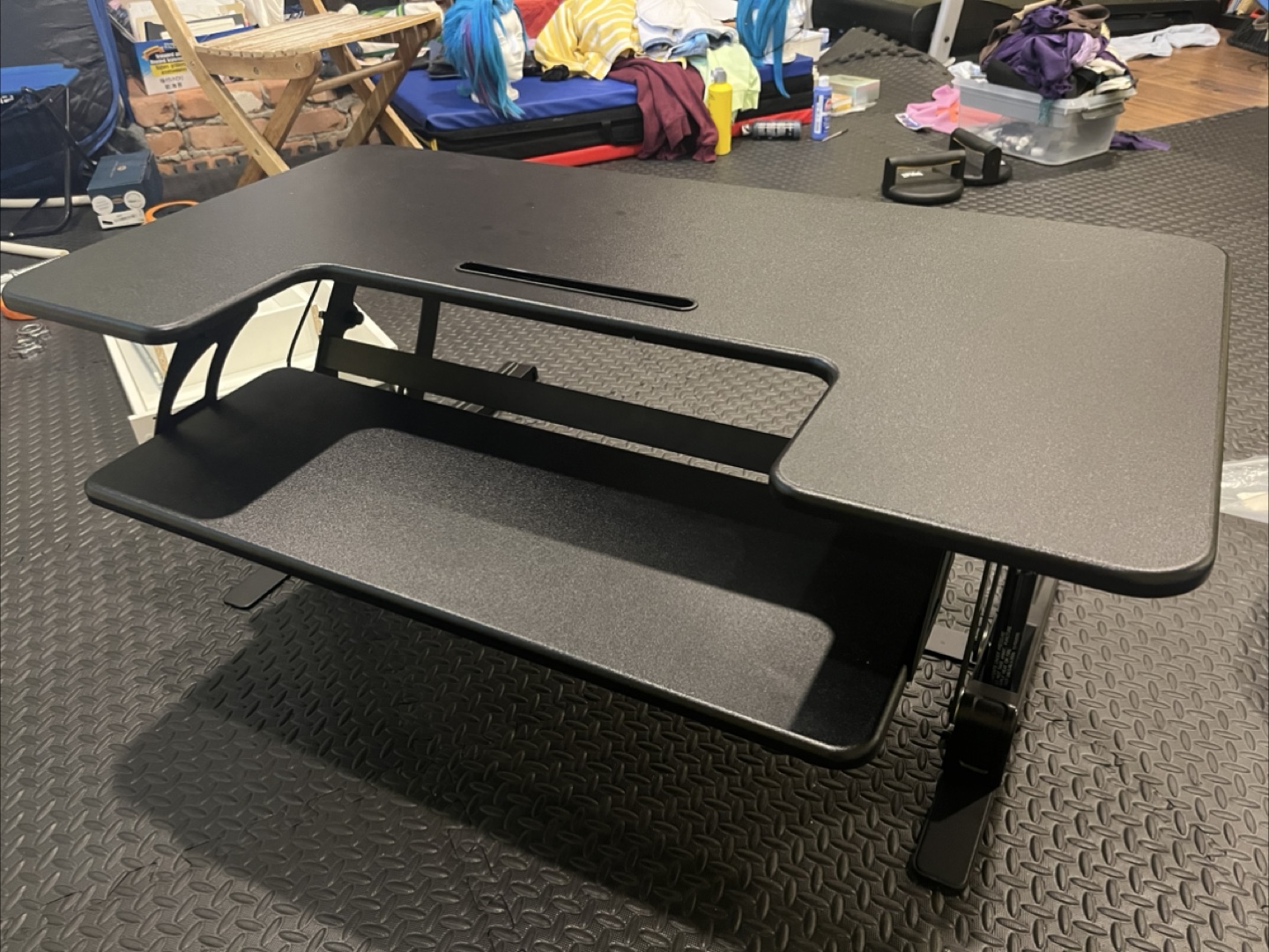 Black Adjustable Standing Desk converter