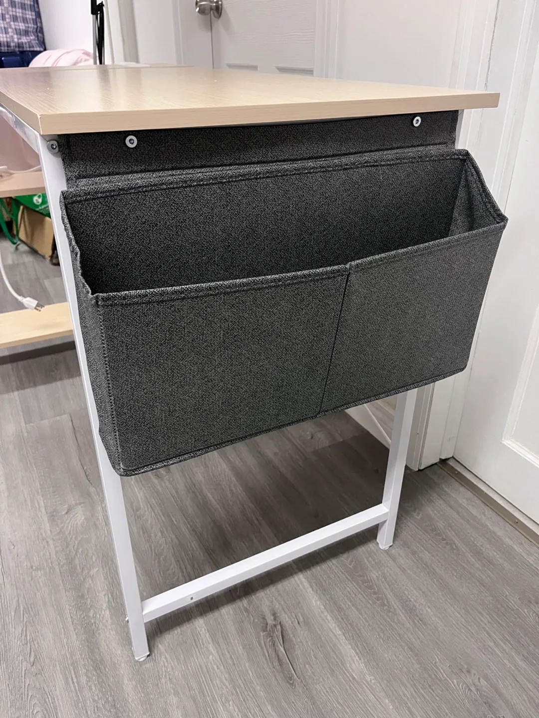 Corner L shaped computer study Desk With reversible Shelves image indicator(6)