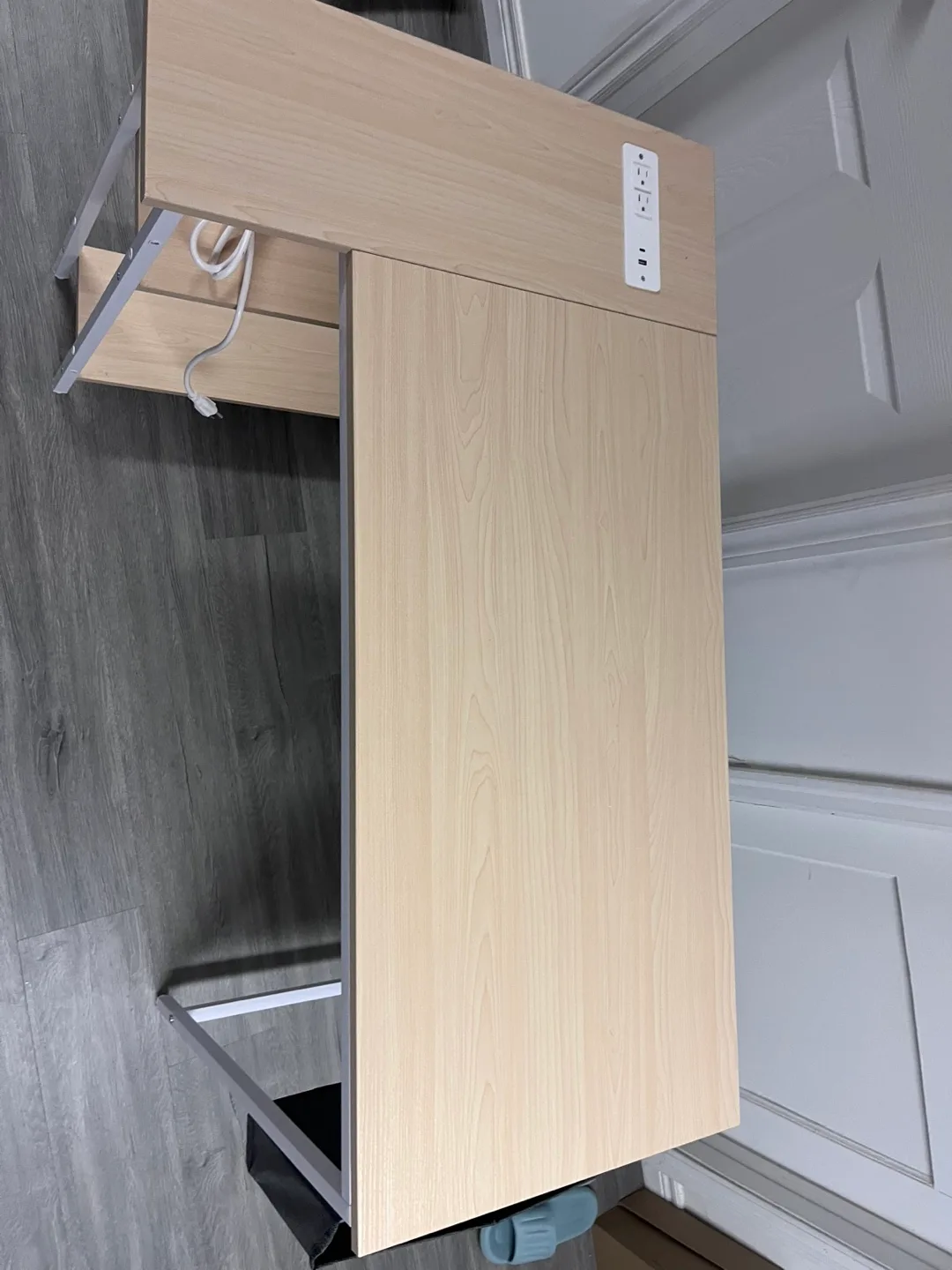 Corner L shaped computer study Desk With reversible Shelves image indicator(8)