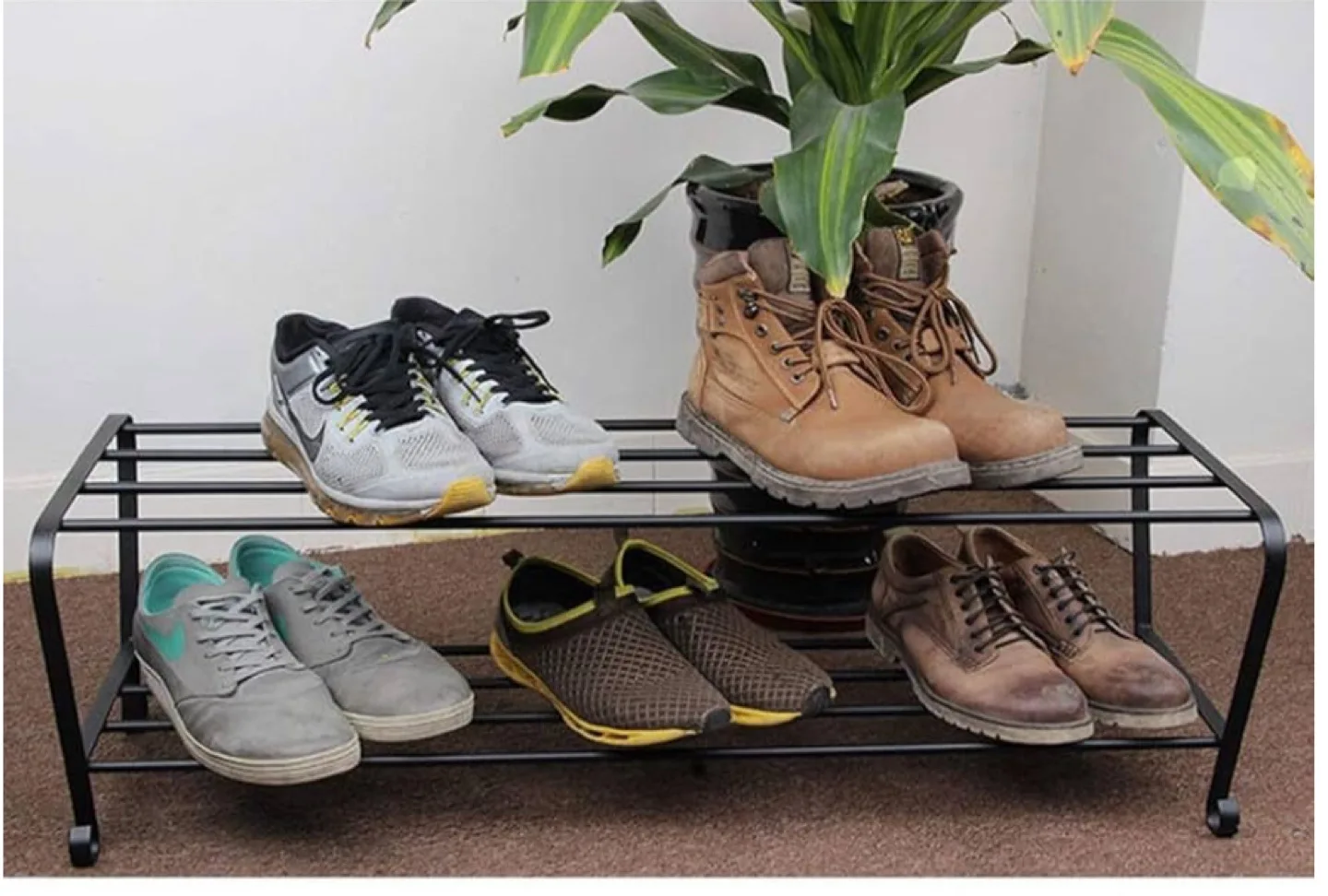 Black Metal Shoe Rack thumbnail