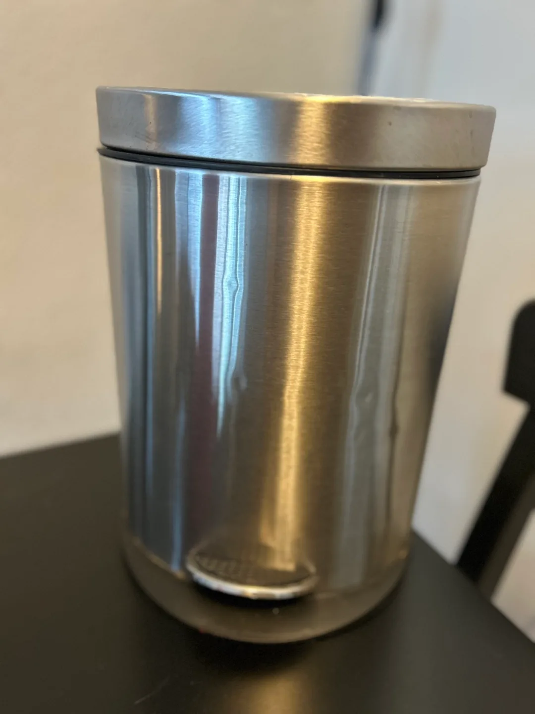 Stainless Steel Trash Bin and Inner Black Plastic Bucket thumbnail