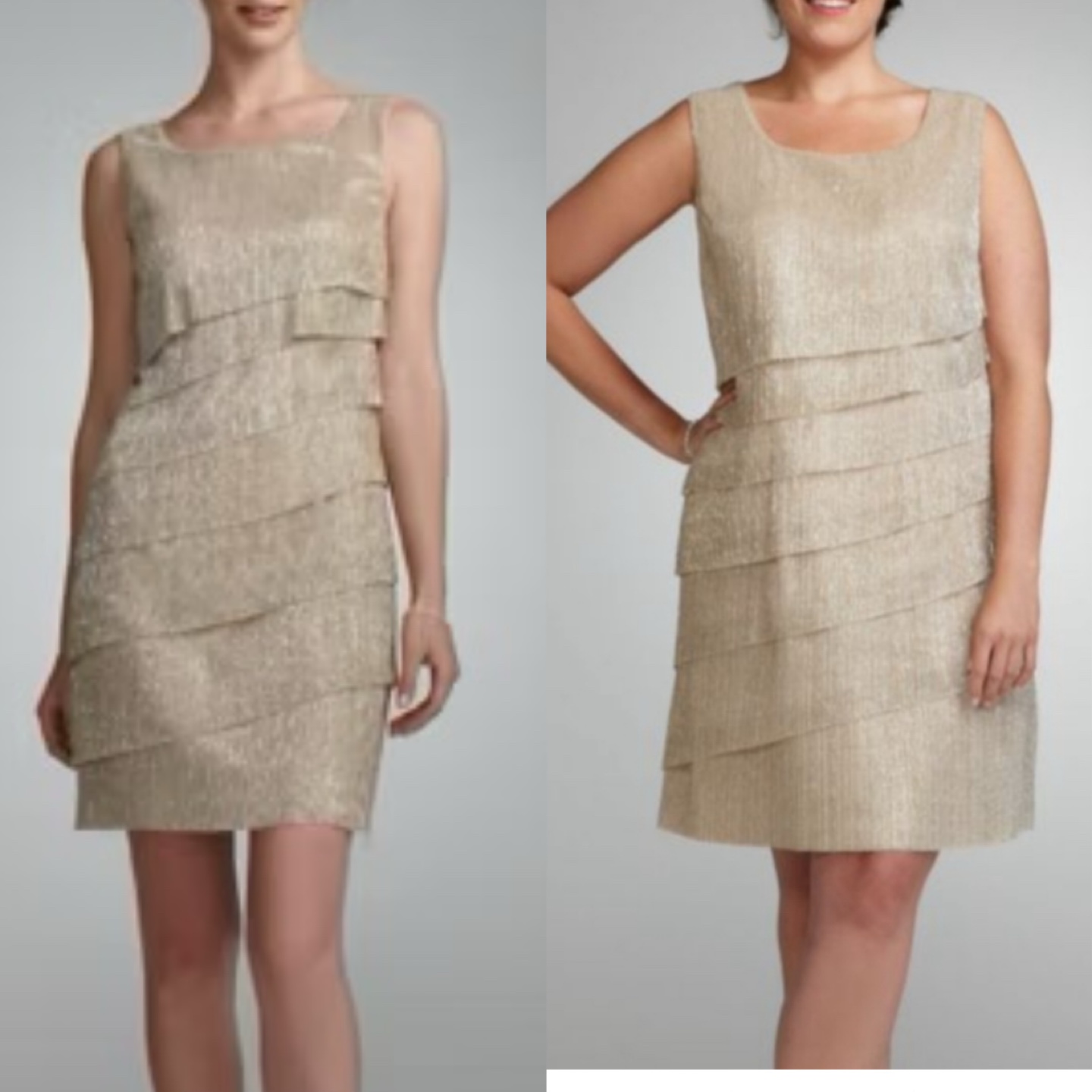 Connected Apparel Tiered Dress
