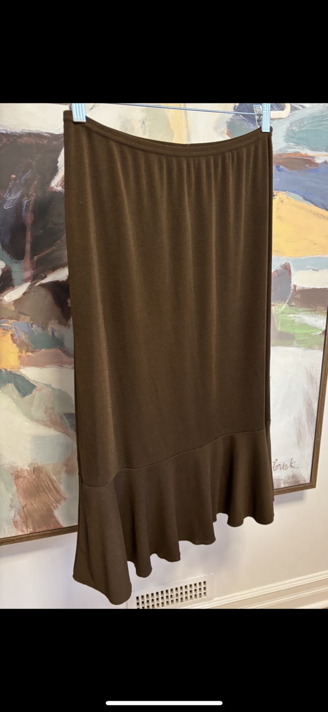 Brown Midi Skirt — Size Medium - photo 2