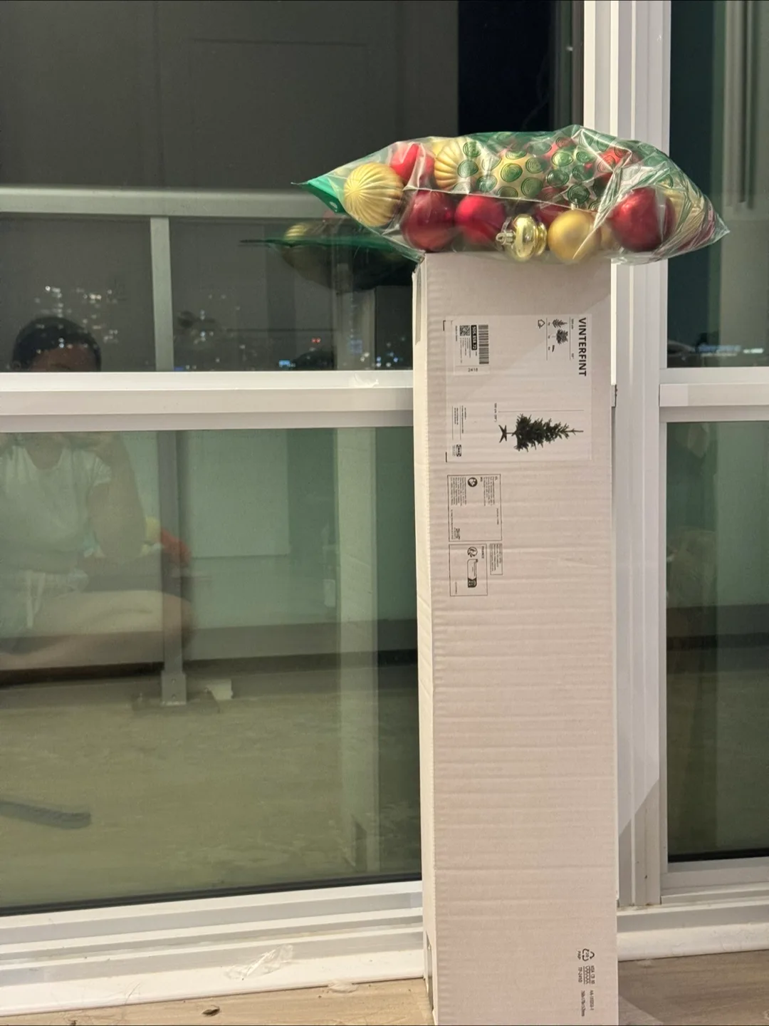 IKEA Artificial Christmas Tree + ornaments + lights image indicator(2)