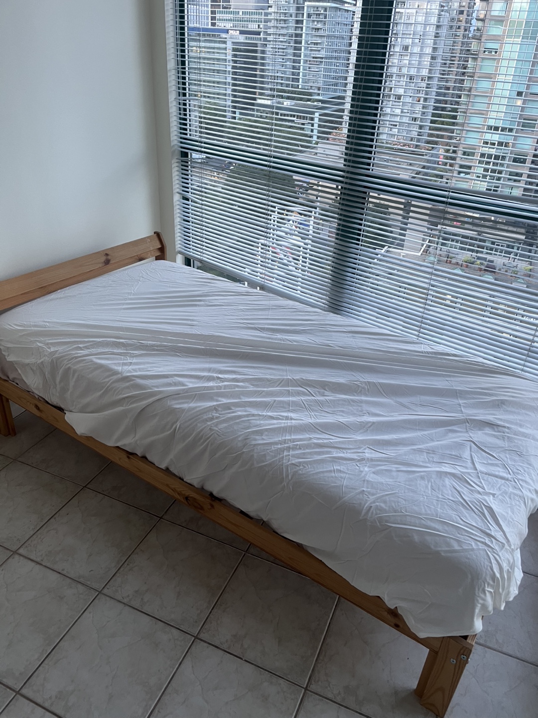 IKEA MALM Bed Frame, with Ikea mattress