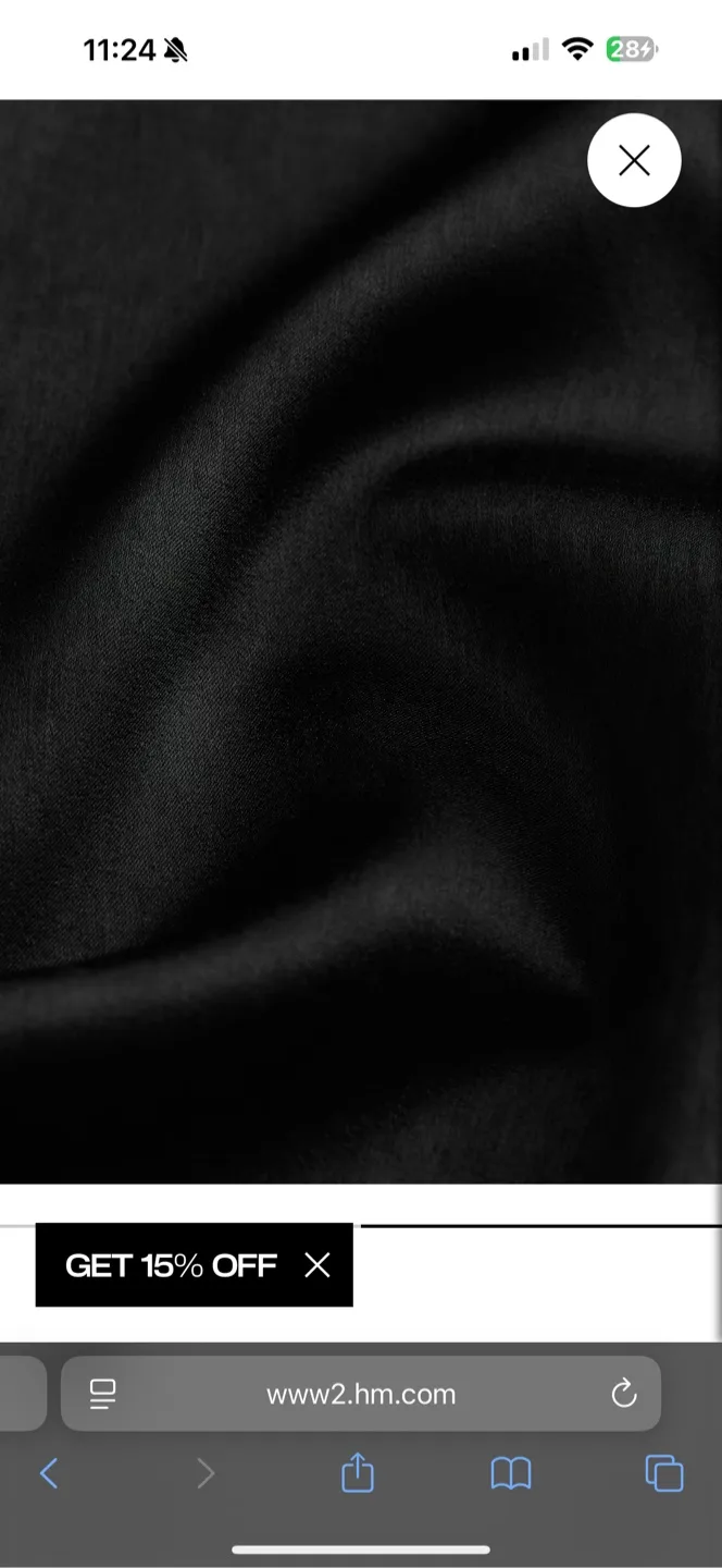 H&M Black Satin Skirt image indicator(2)