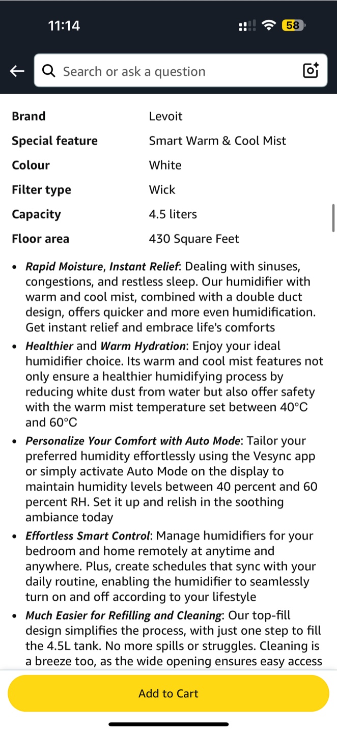 Levoit OasisMist 450S Humidifier - photo 5