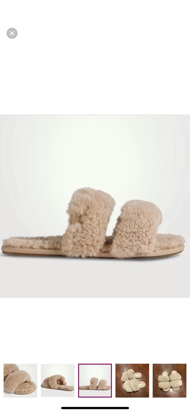 NWT UGG Maxi Curly Scuffetta Slippers, Sand, 5 image indicator(5)