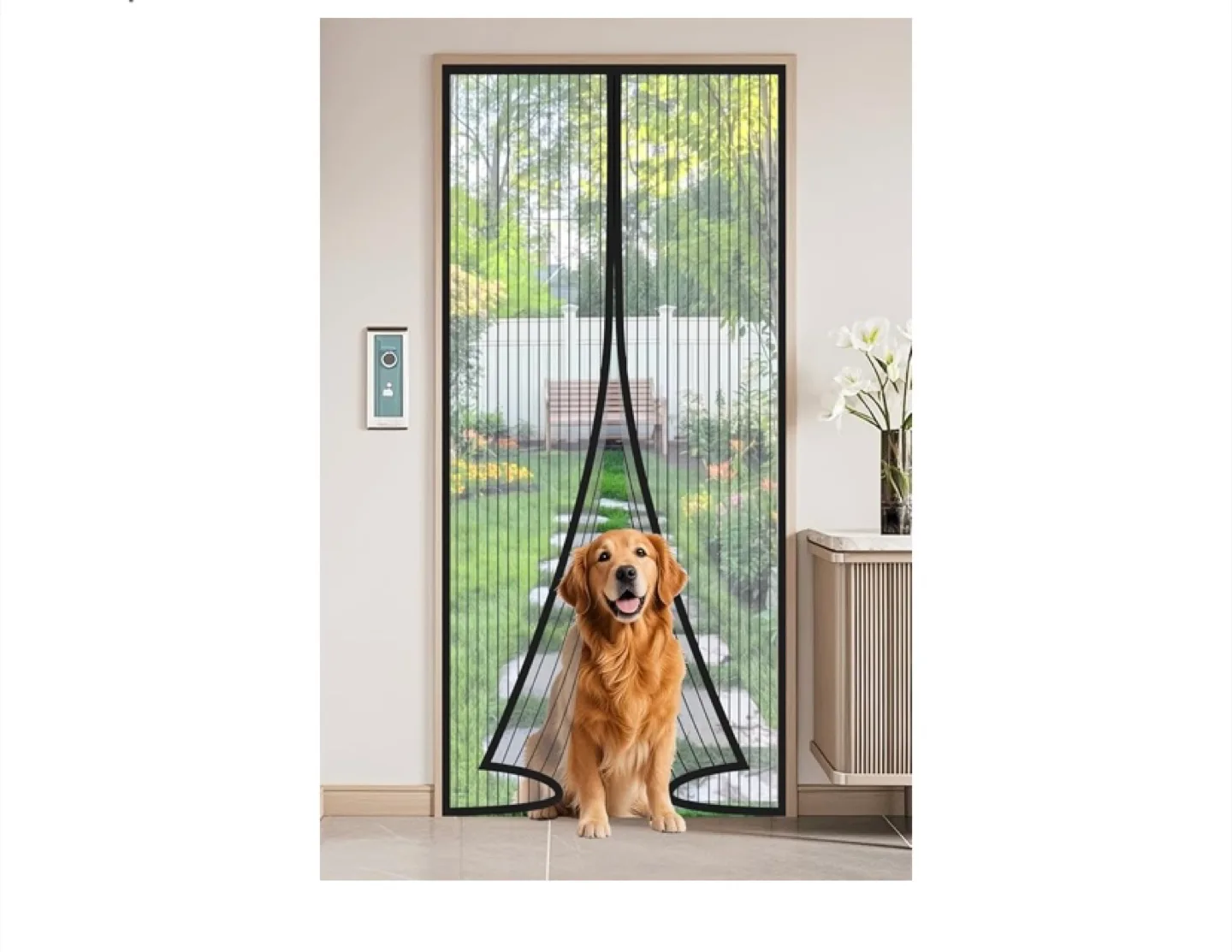 Magnetic Mesh Screen Door thumbnail