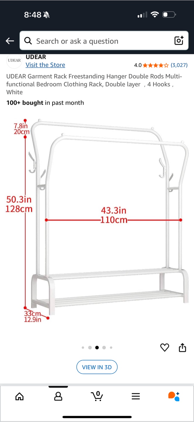 UDEAR  Garment Rack - White - photo 2