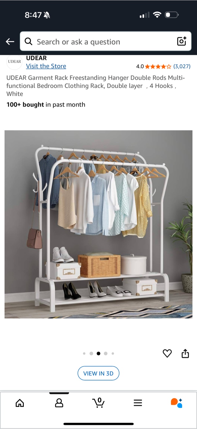 UDEAR  Garment Rack - White