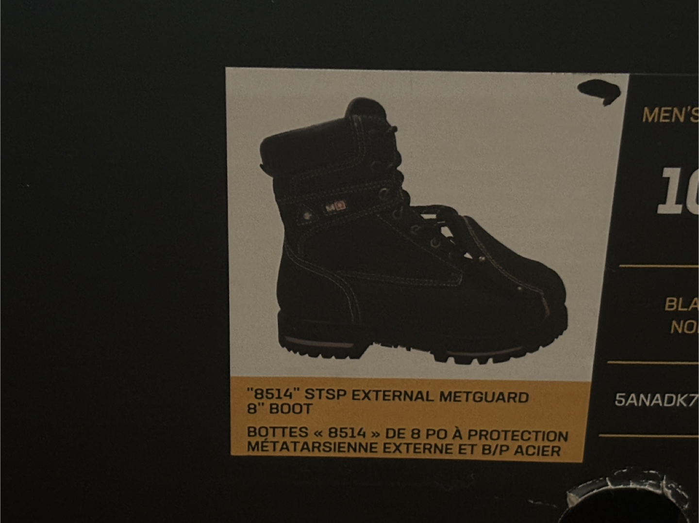 Men's Black Boots Size 10- Work boot