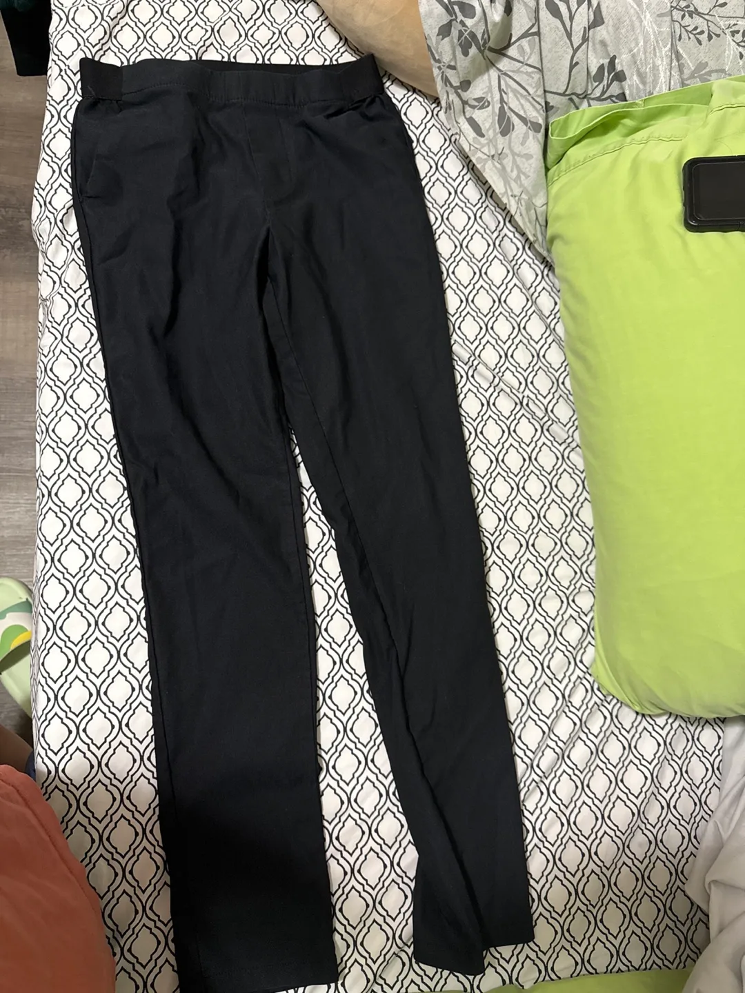 Black Elastic Waist Pants - Size L thumbnail