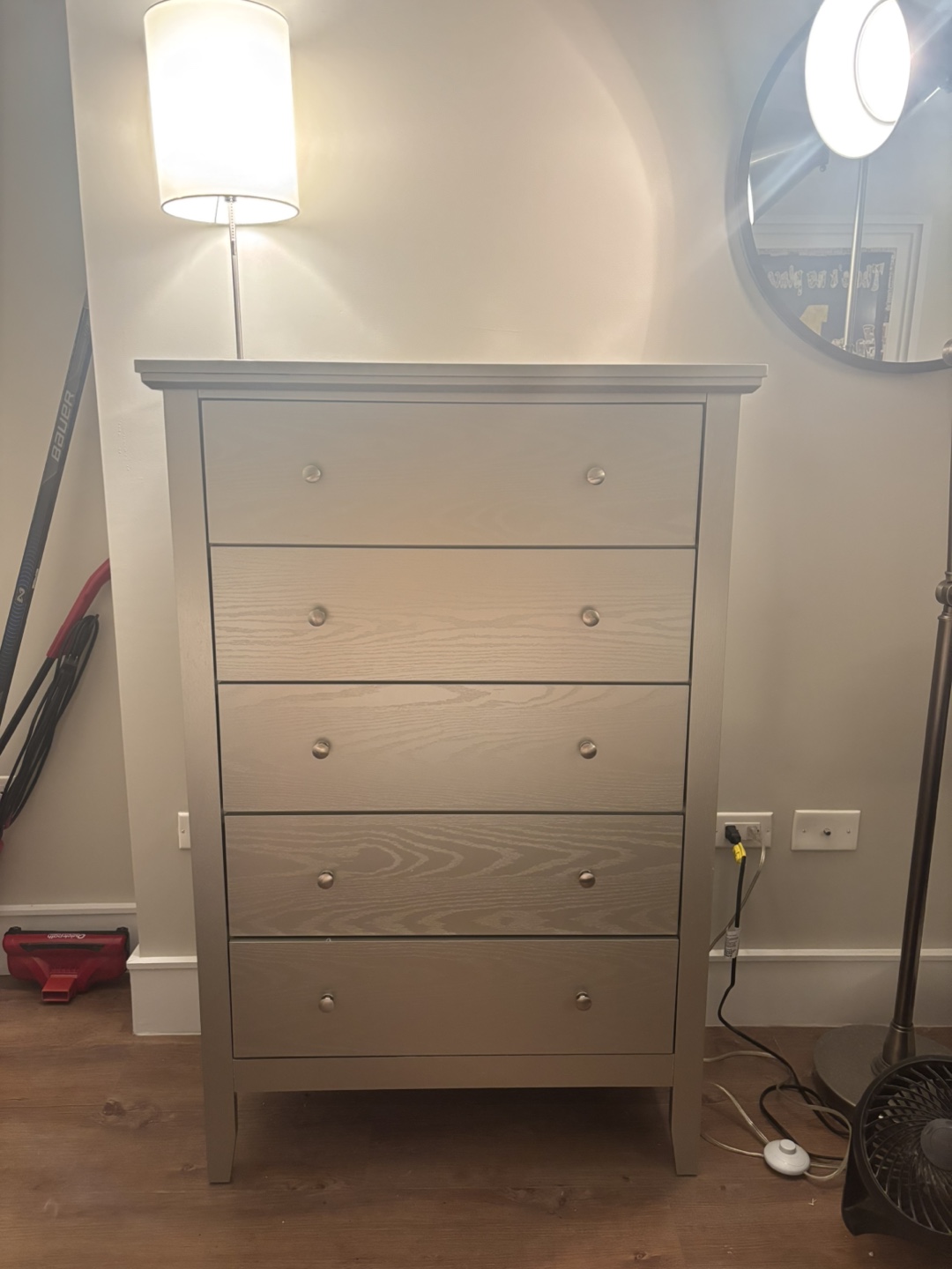 Gray Wooden Chest of Drawers - photo 2