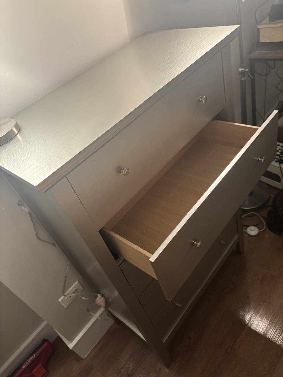 Gray Wooden Chest of Drawers - photo 3