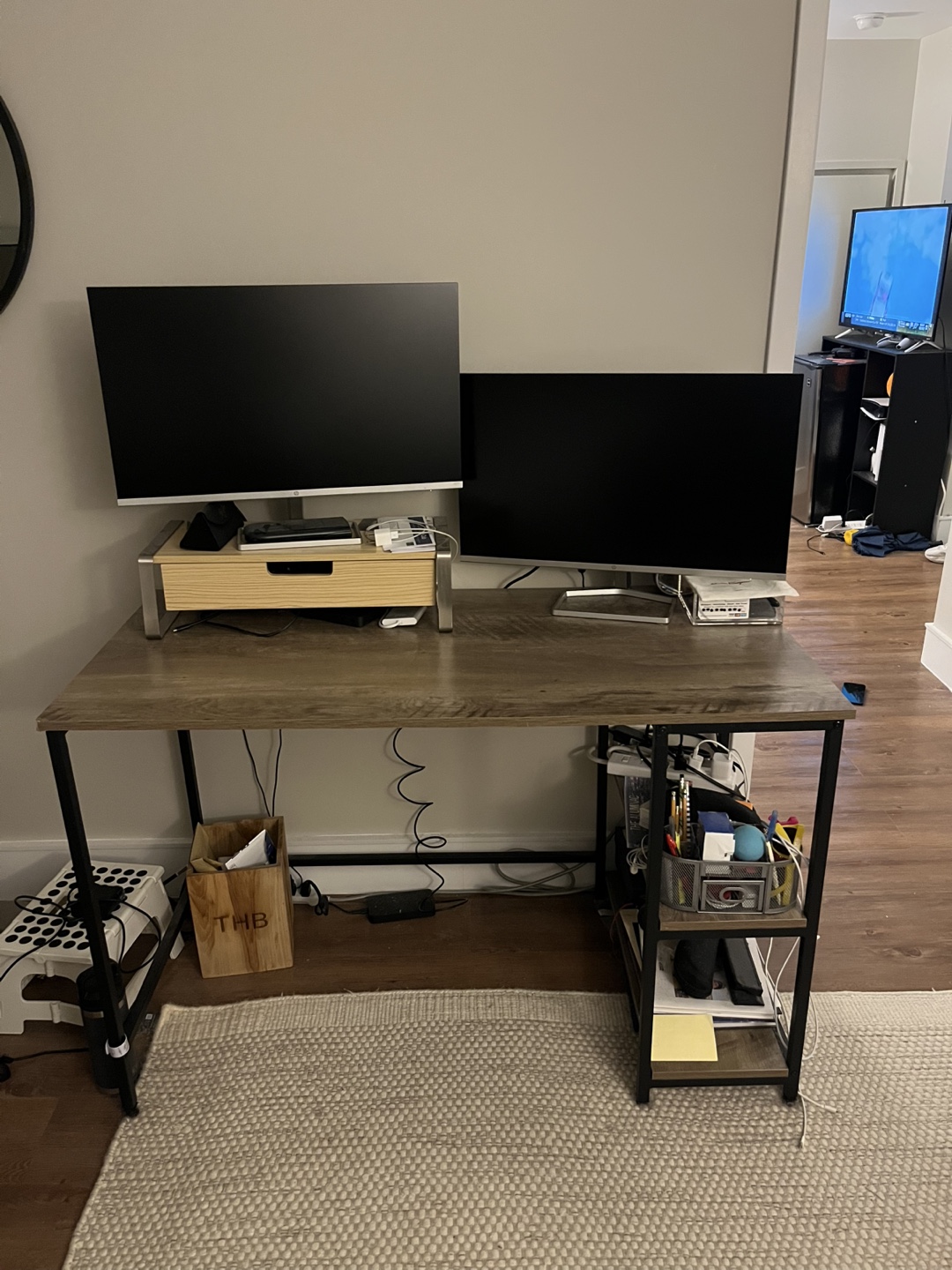 Computer Desk with Shelves - photo 3