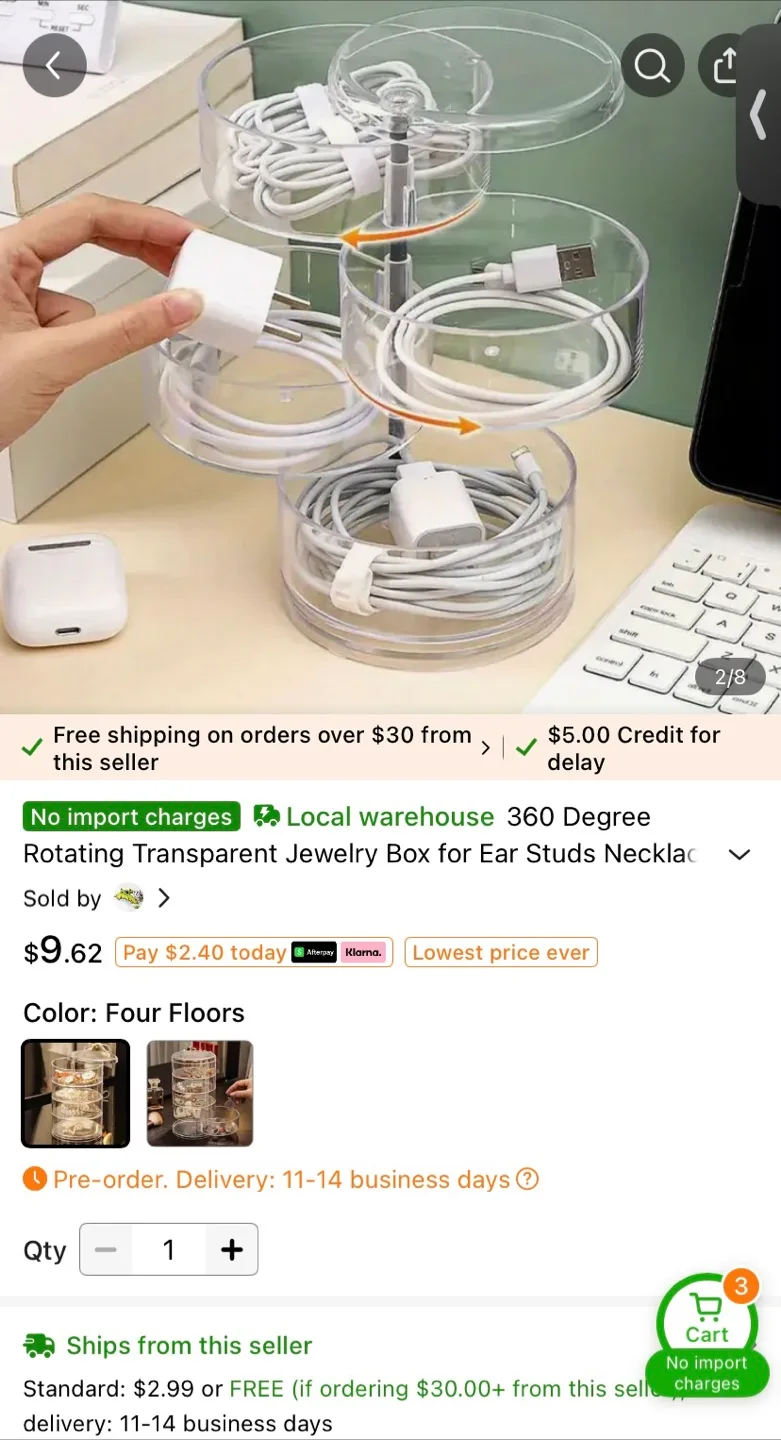 Rotating Clear Organizer image indicator(5)