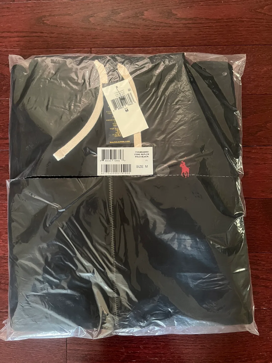 Brand new black fleece polo zipup thumbnail