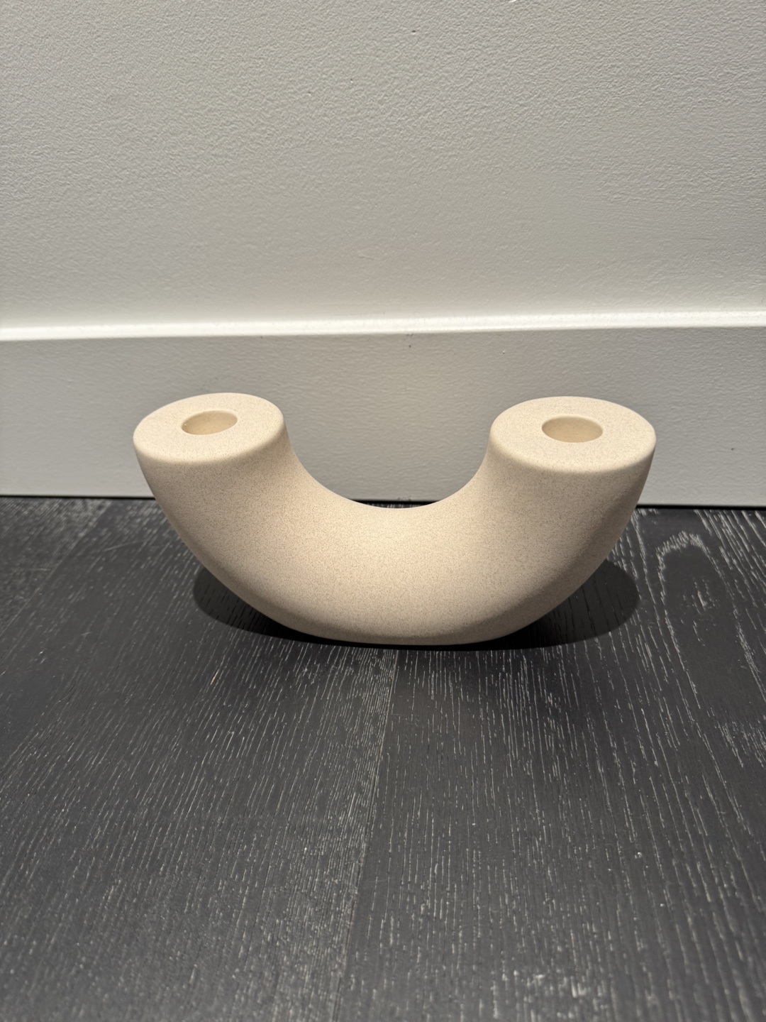 Beige Ceramic Candle Holders Set - photo 4