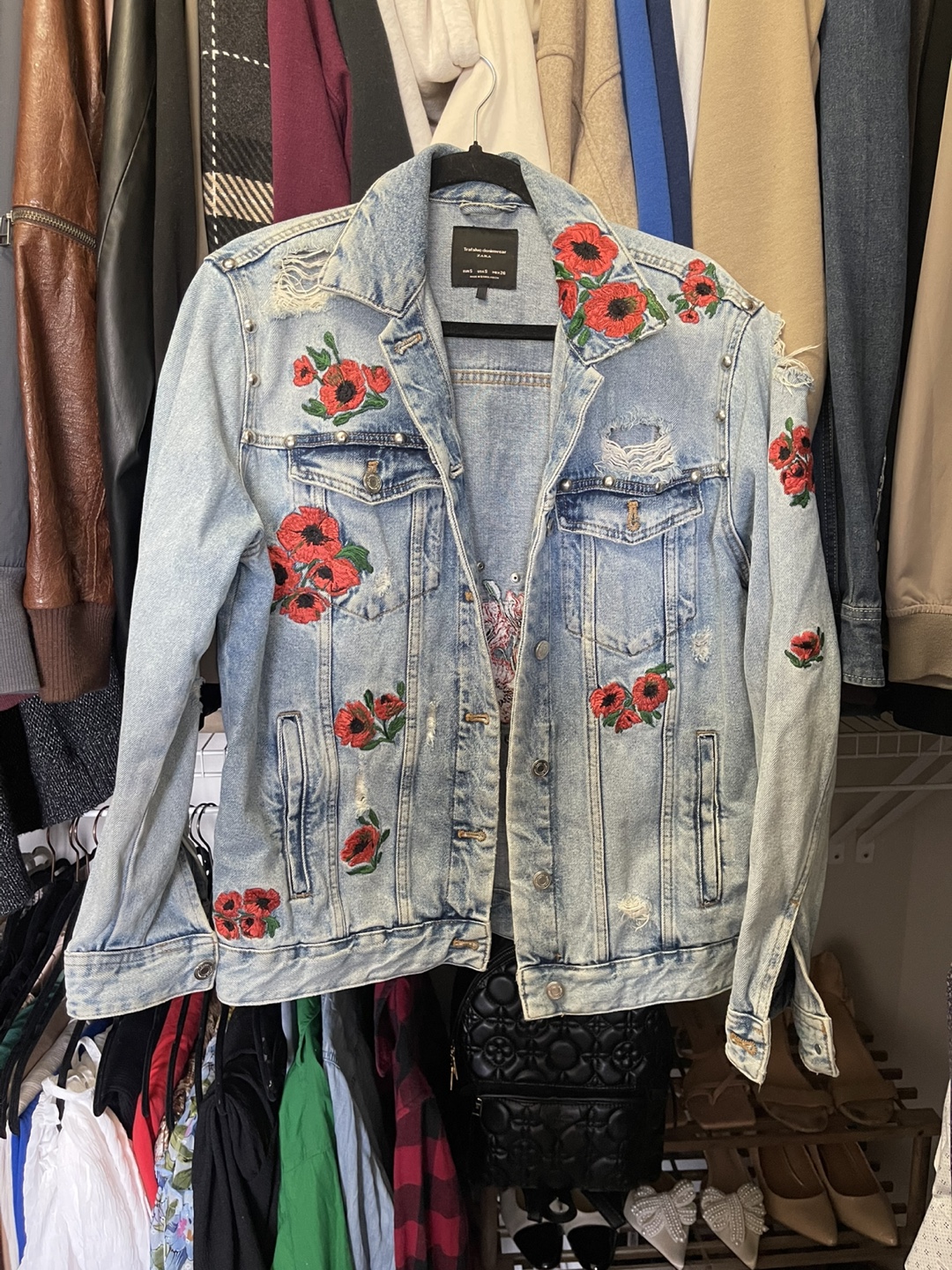 Zara Embroidered Denim Jacket