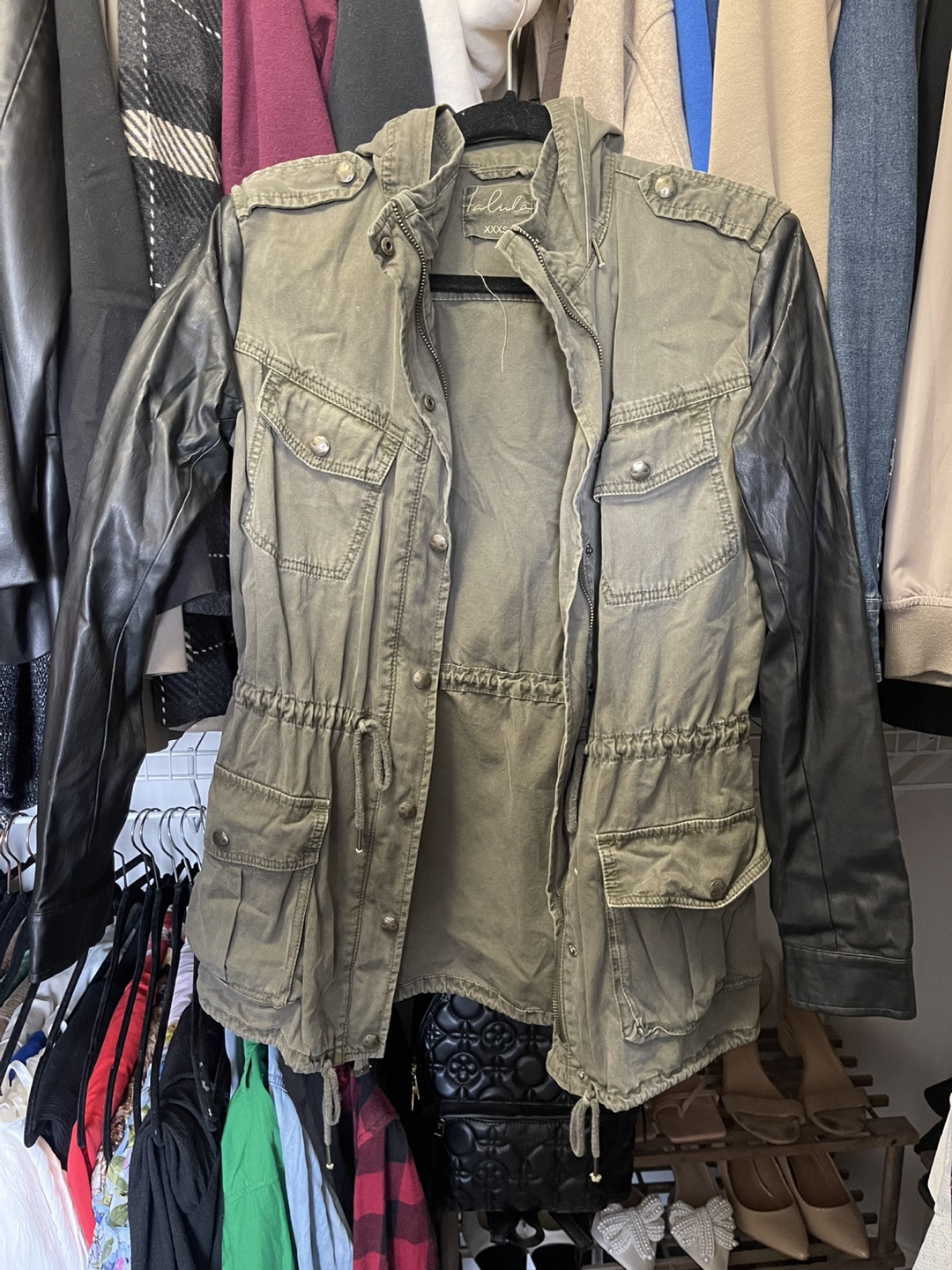 Talula Olive Green Hybrid Jacket