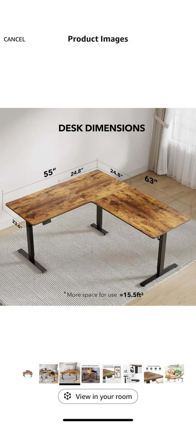 L-Shaped Electric Standing Desk thumbnail