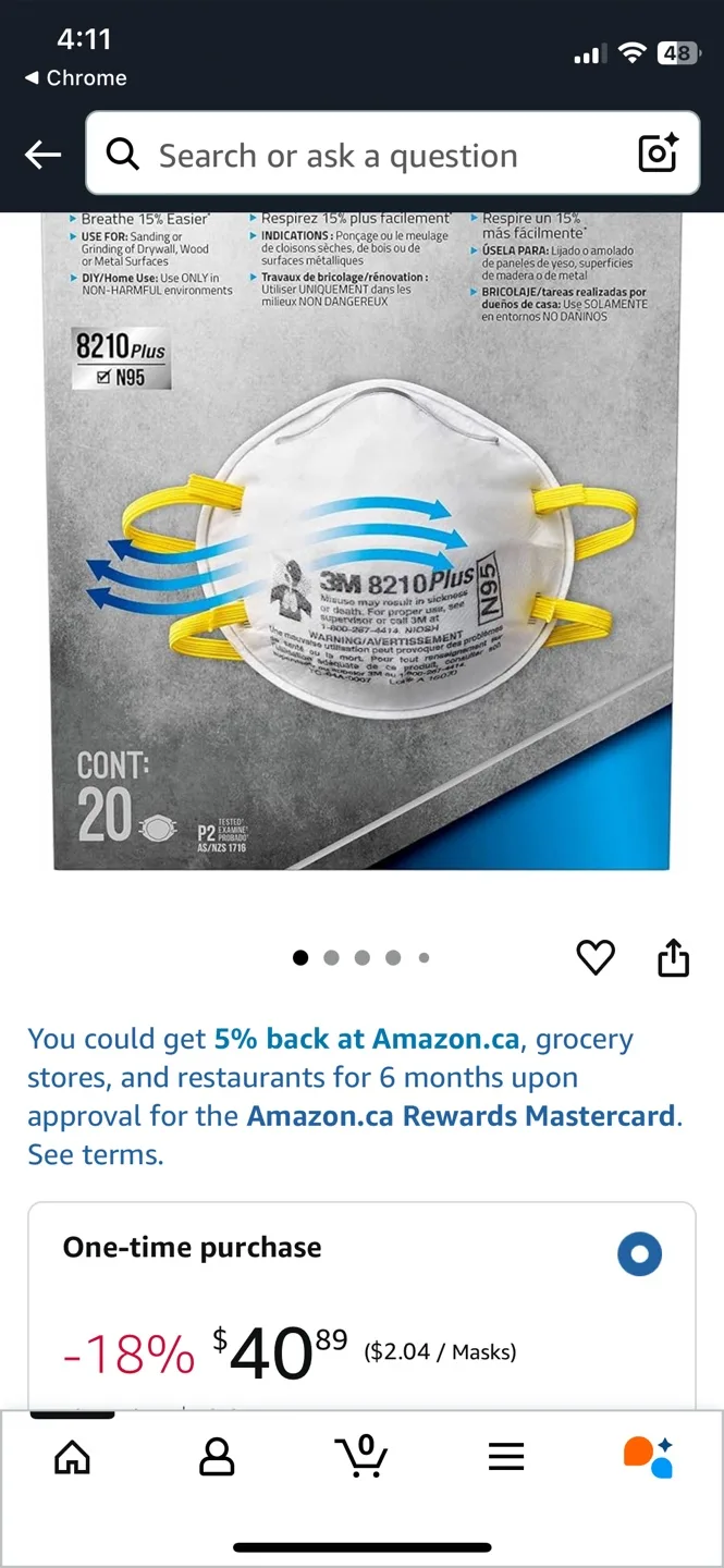 3M 8210 N95 Masks - 10 Pack image indicator(2)