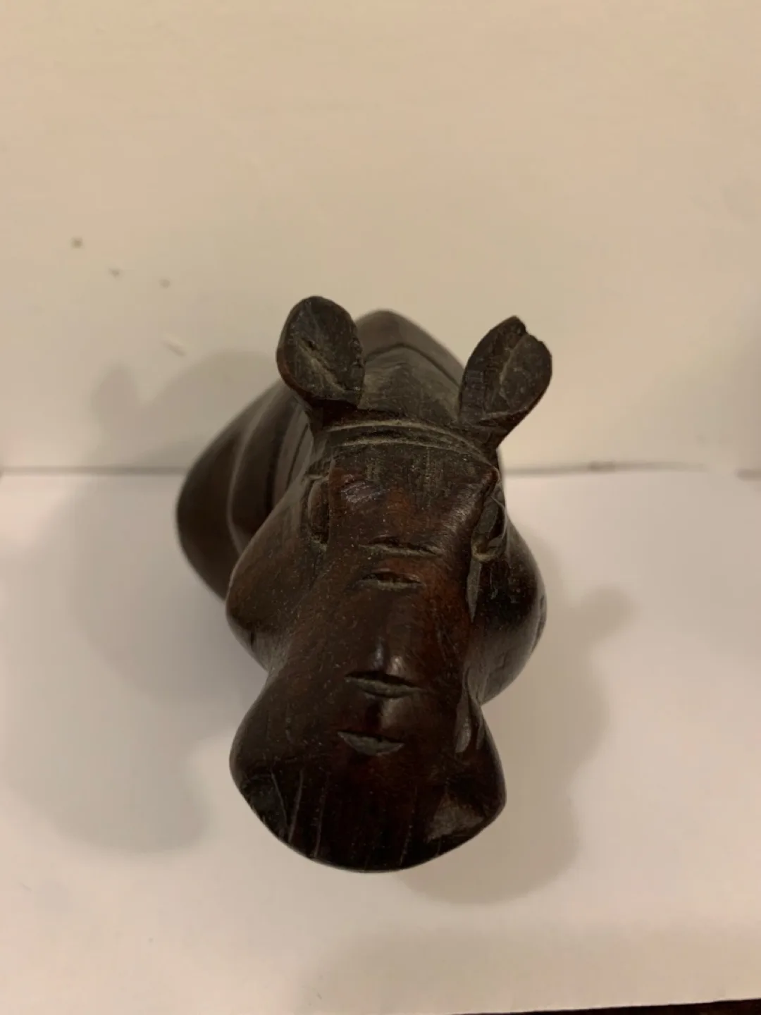Vintage/Antique hand carved hippo image indicator(2)