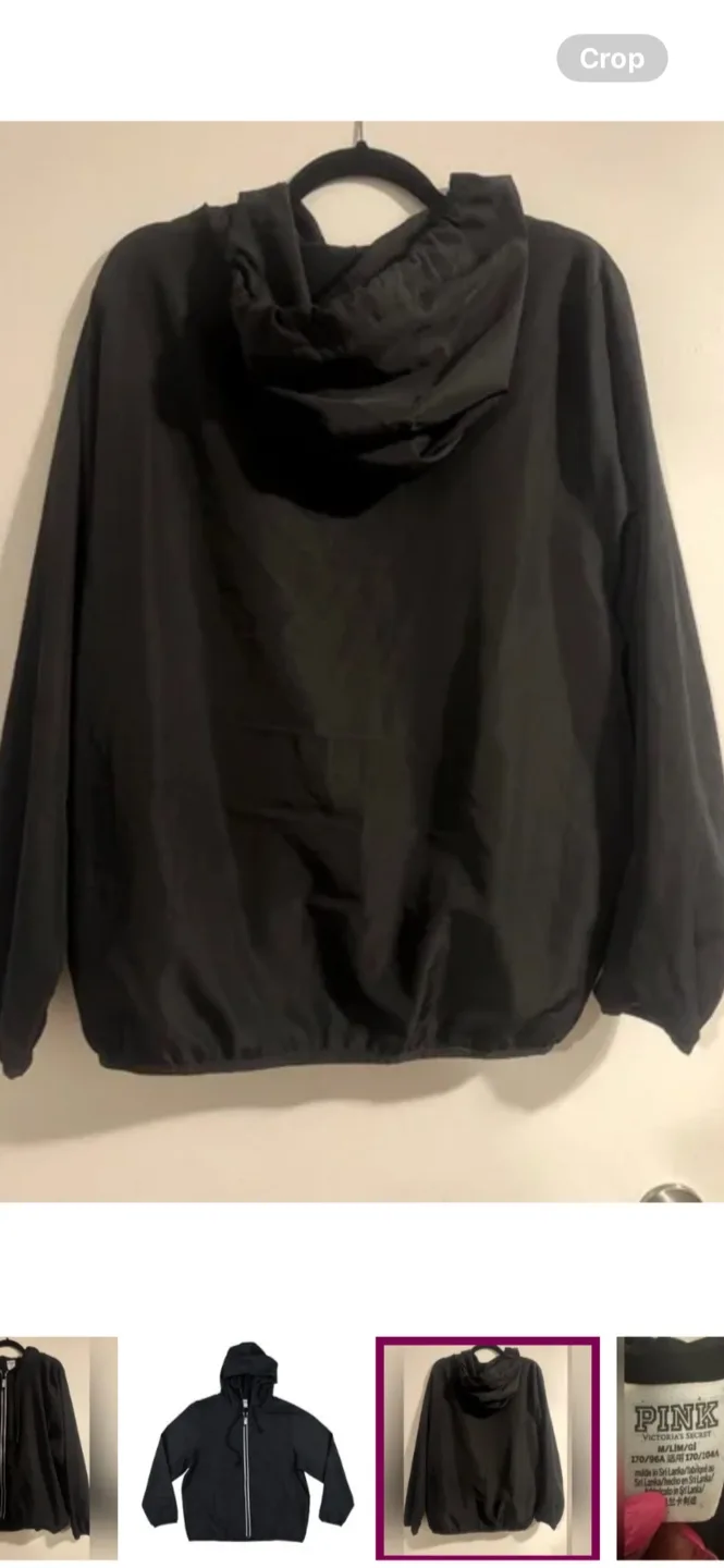 Victoria secret Black Windbreaker Jacket image indicator(2)