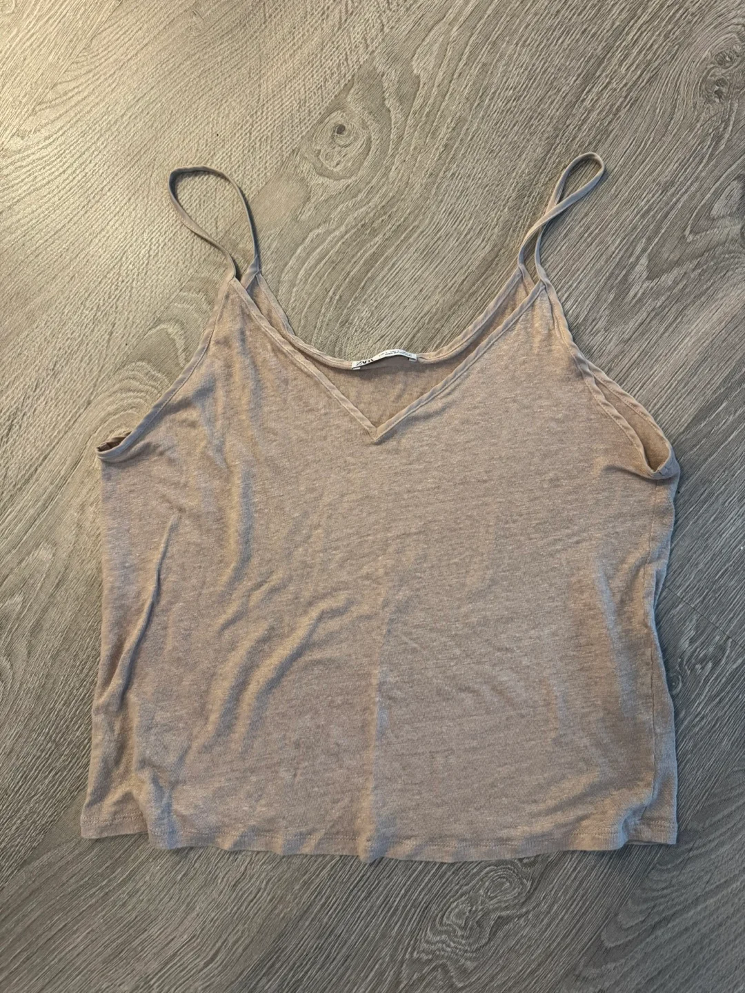 Zara beige Tank Top - Size Large thumbnail