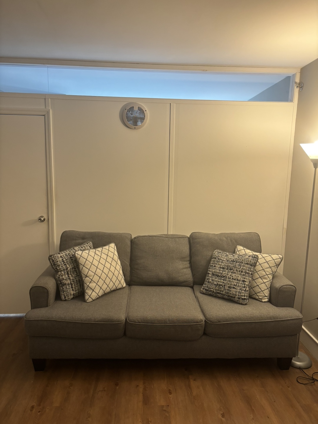 Cozy Gray Sofa with Pillows - photo 2