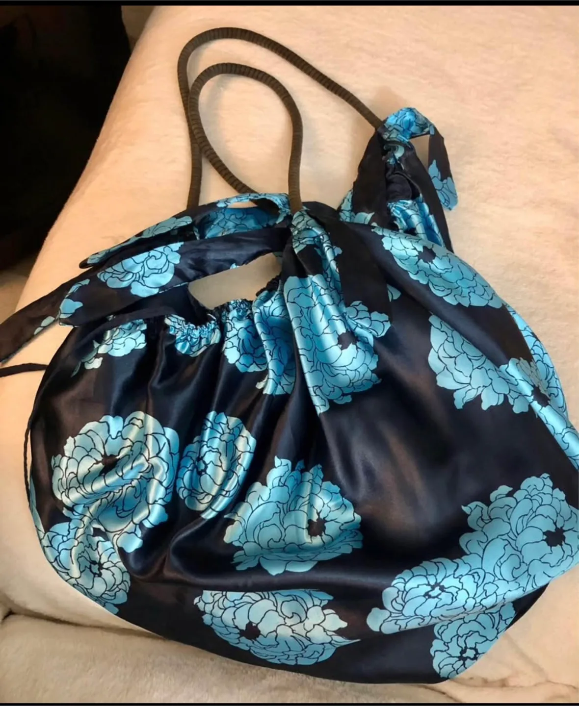 Floral Satin Tote Bag thumbnail