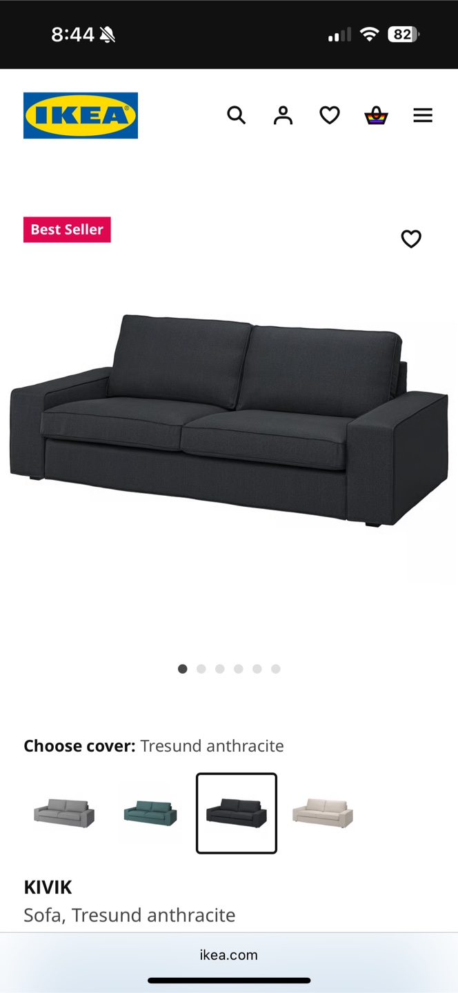 IKEA Kivik Sofa - Navy Blue - photo 3